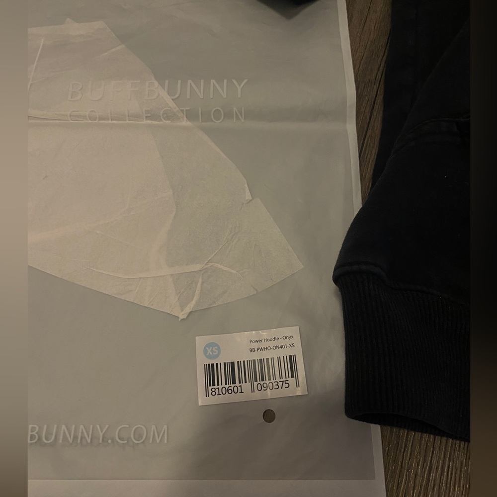 BuffBunny Power Hoodie Onyx Black XS - Picture 8 of 9